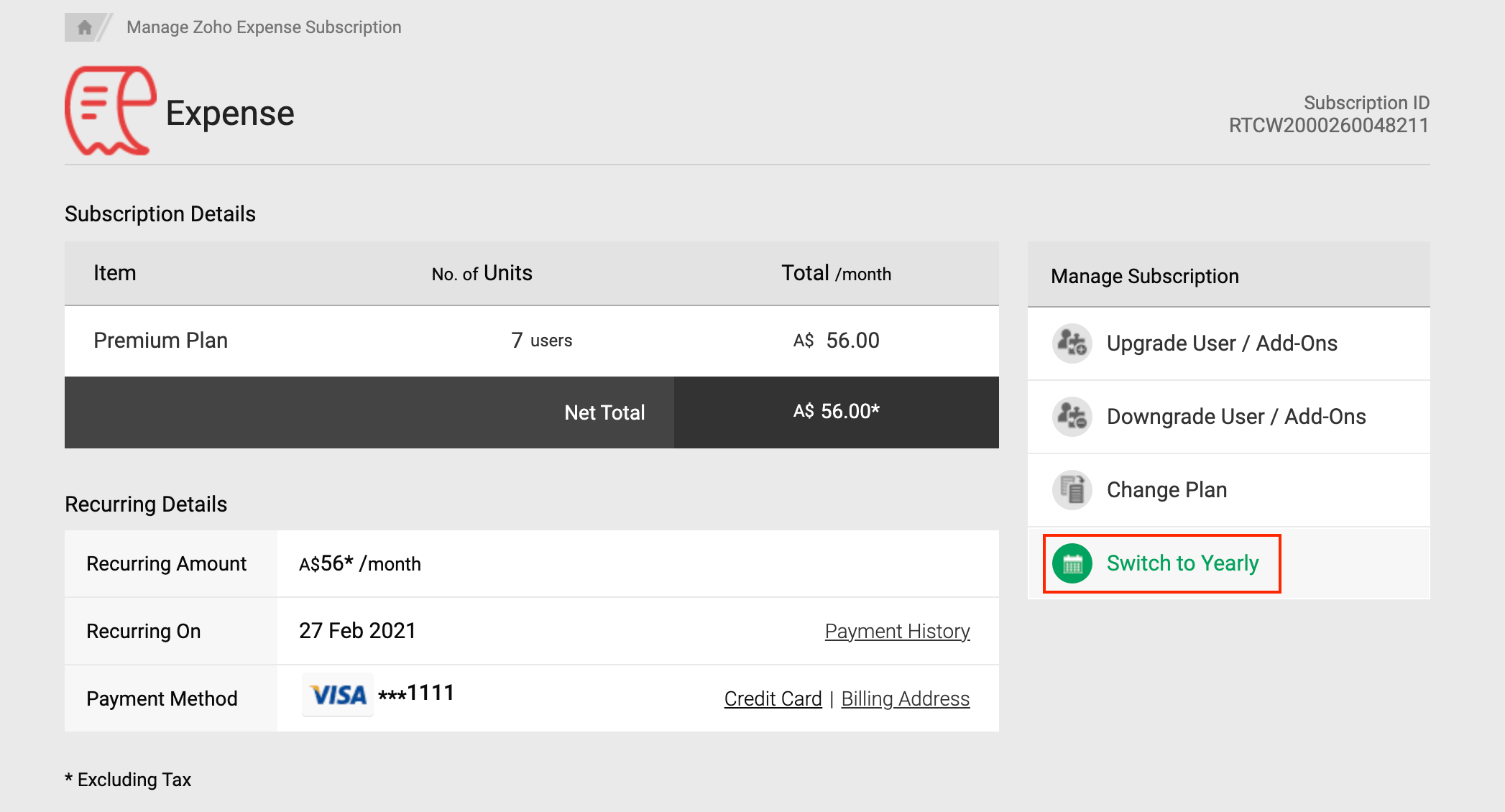Upgrade Your Subscription