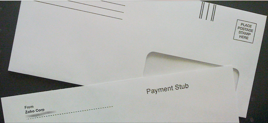 Snail Mail Sample invoice