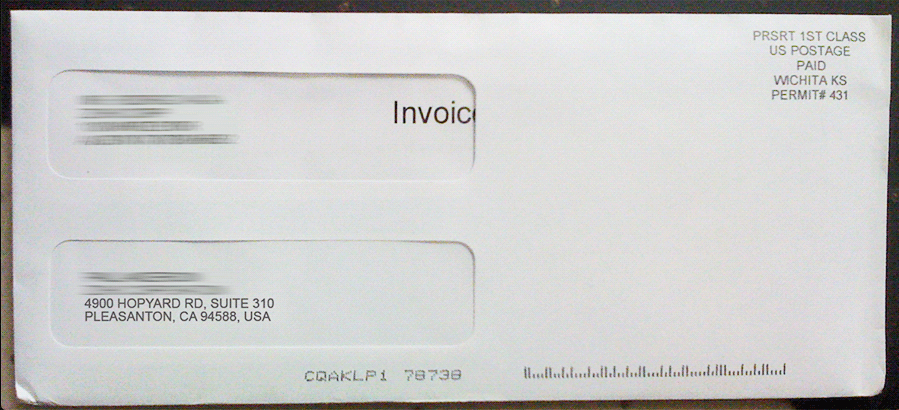 Snail Mail Sample envelope