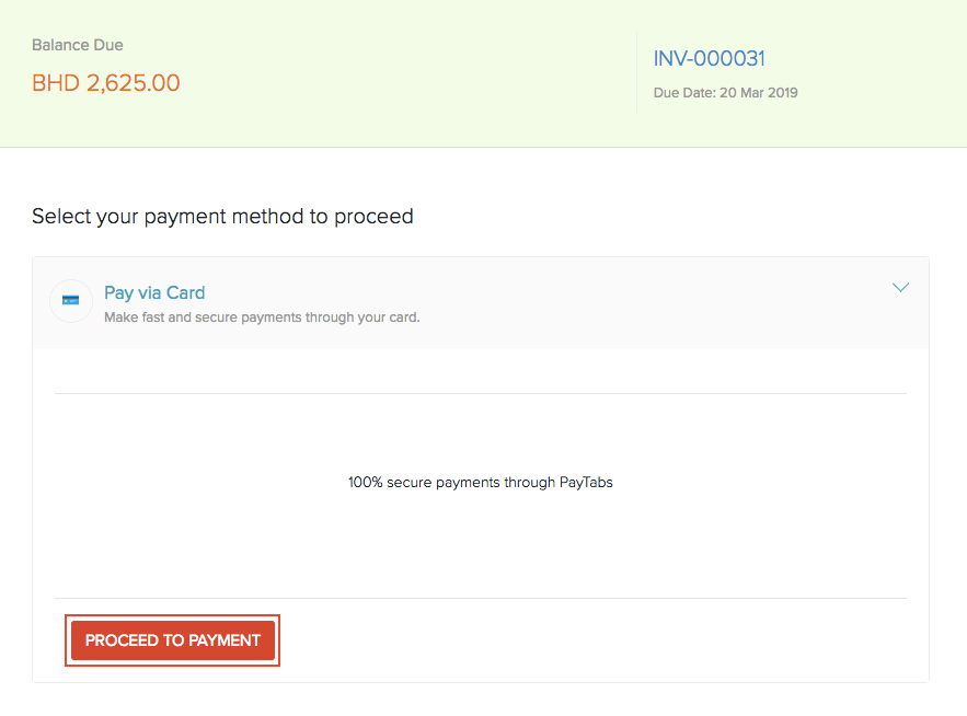 Proceed to Payment