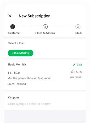 Manage subscriptions from your mobile through Zoho Billing app