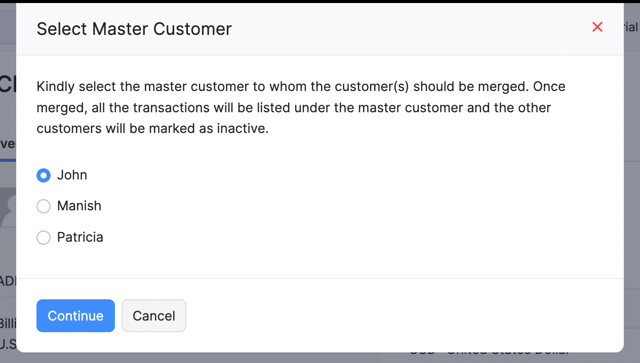 Merge Customers