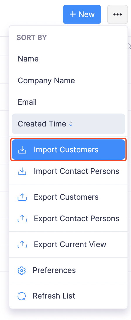 Import Customers