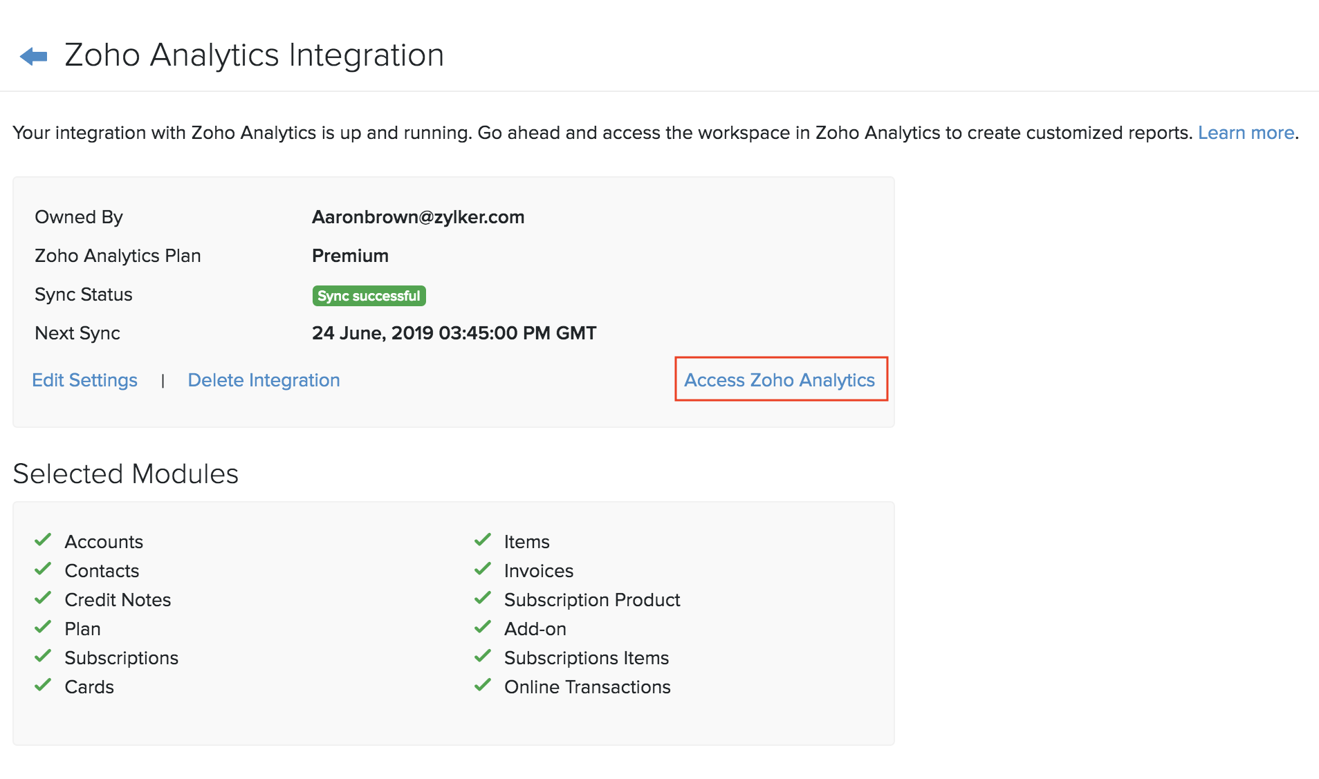 Analytics Access