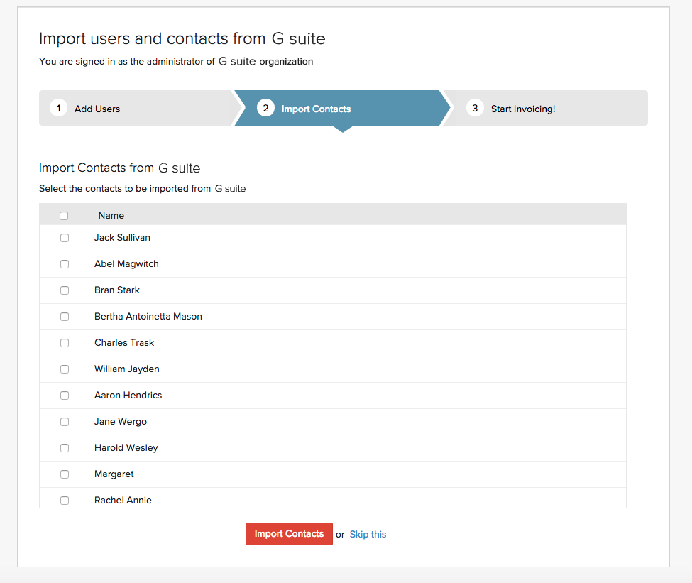 Import Contacts Google Workspace