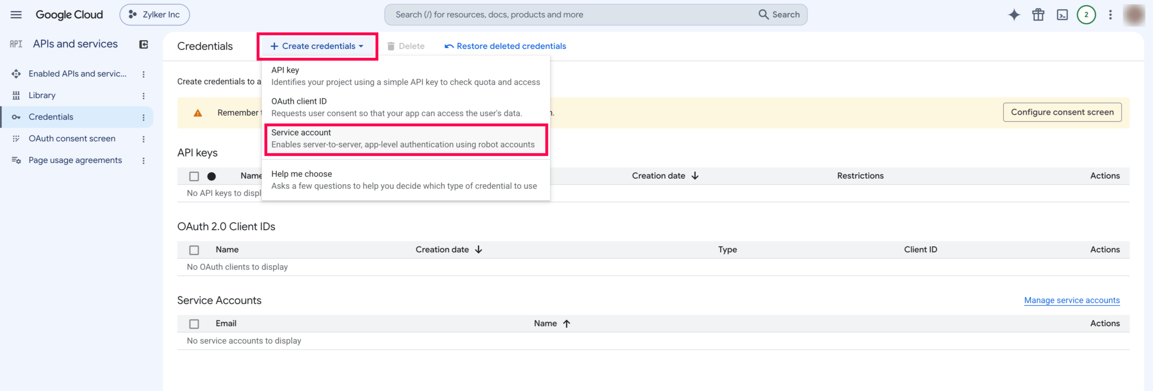 create-service-account