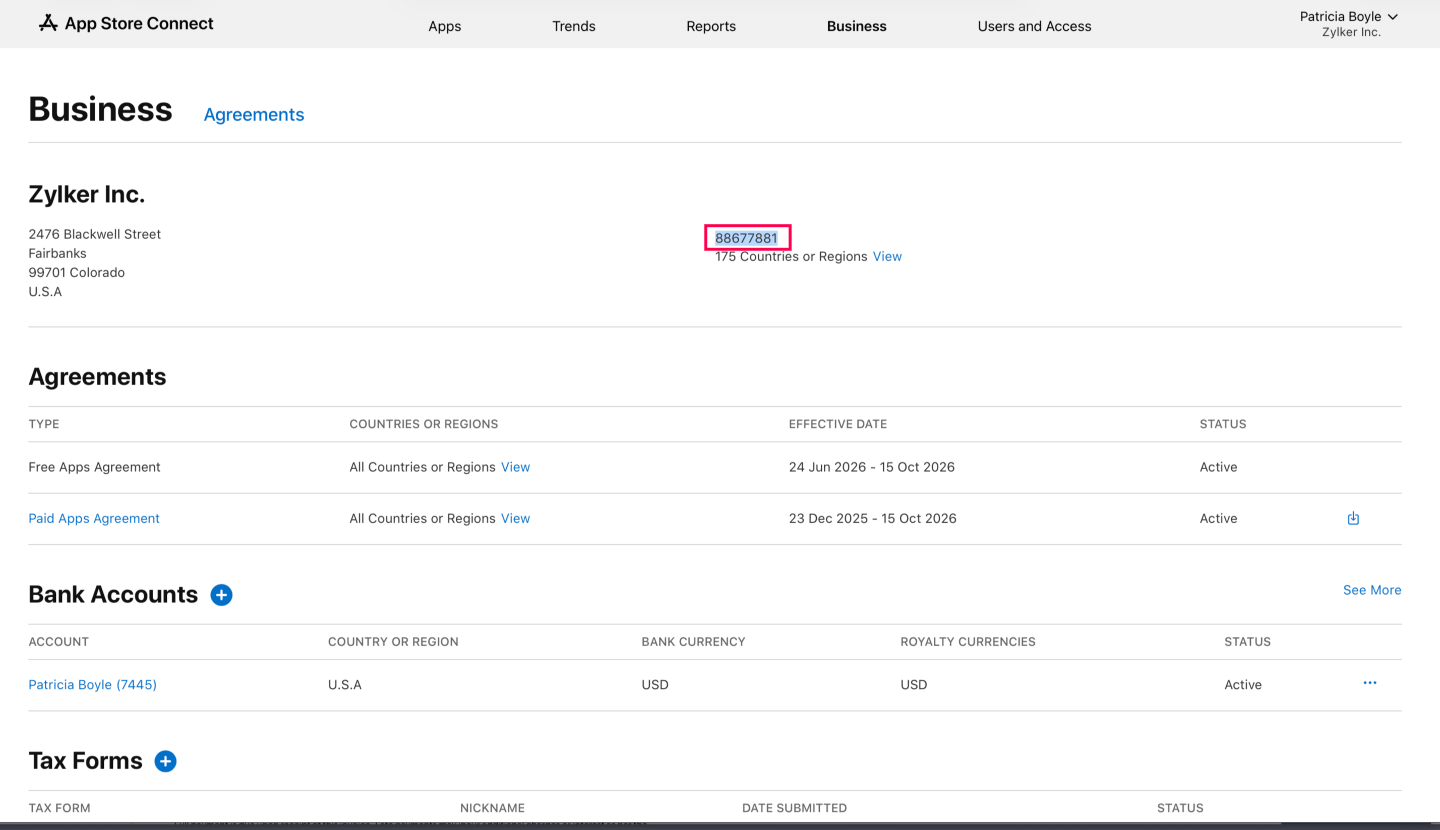 Copy Developer Account ID
