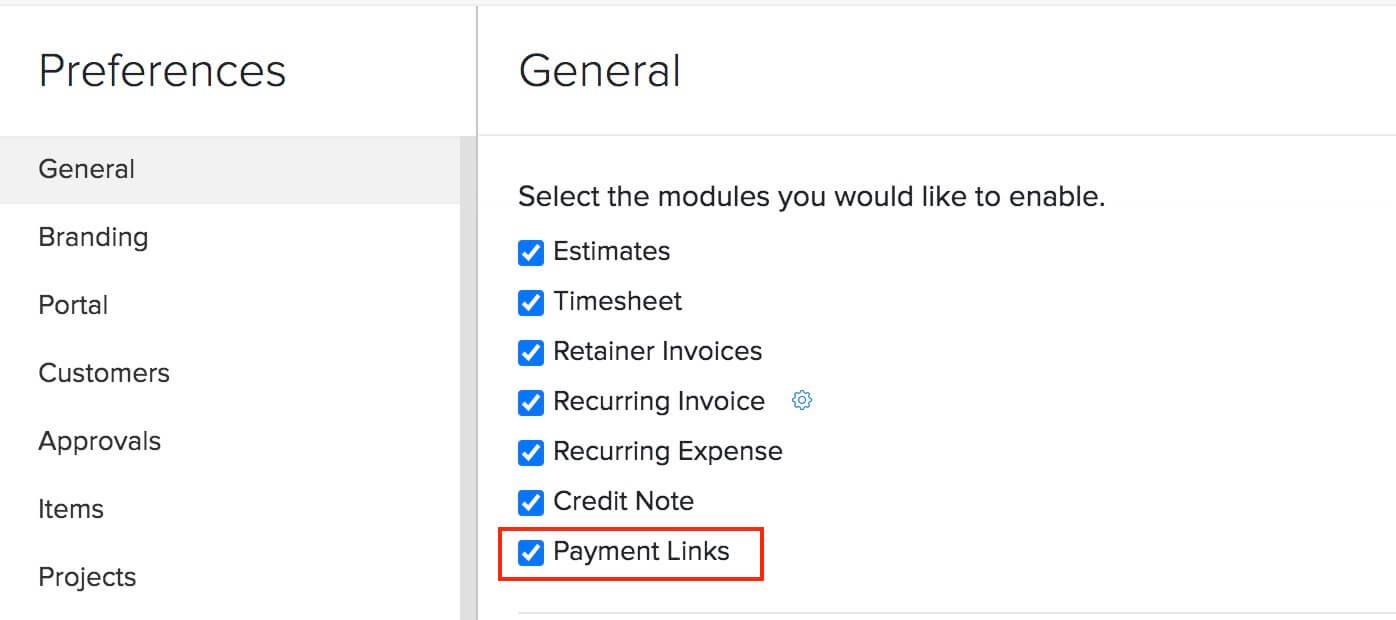 Enable Payment Links