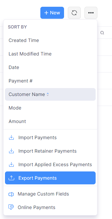 Export Payments Received