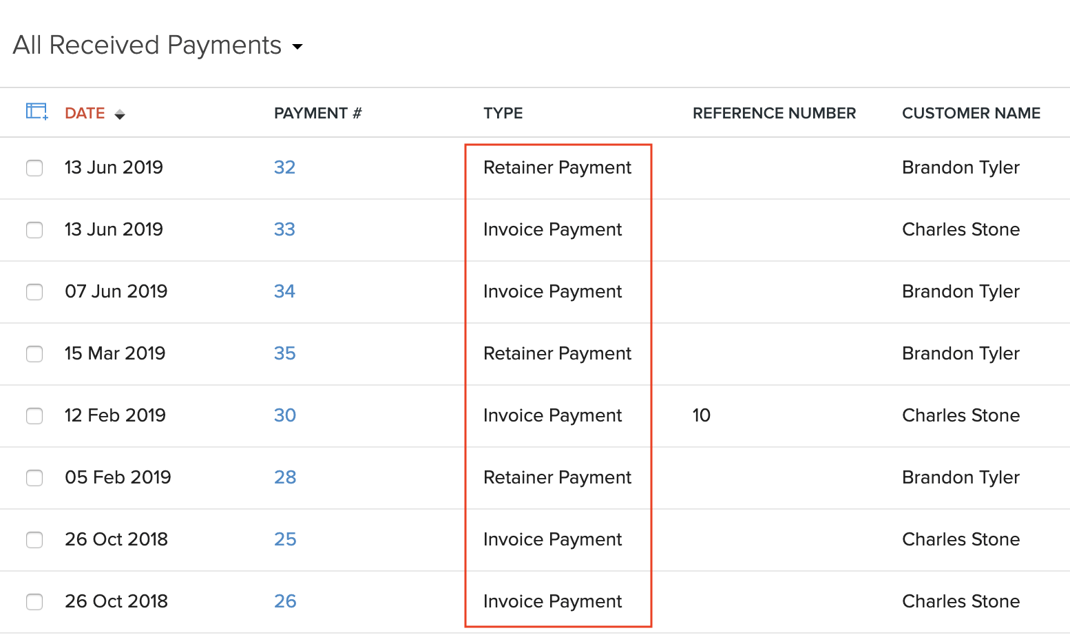 Payment Types