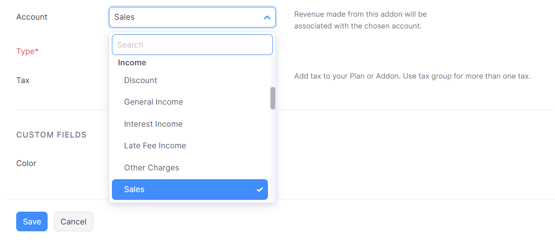 Addon Account Mapping