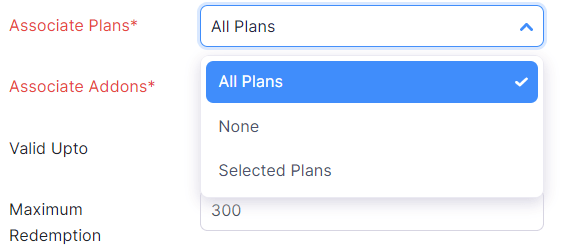 Associate Plans with Coupon