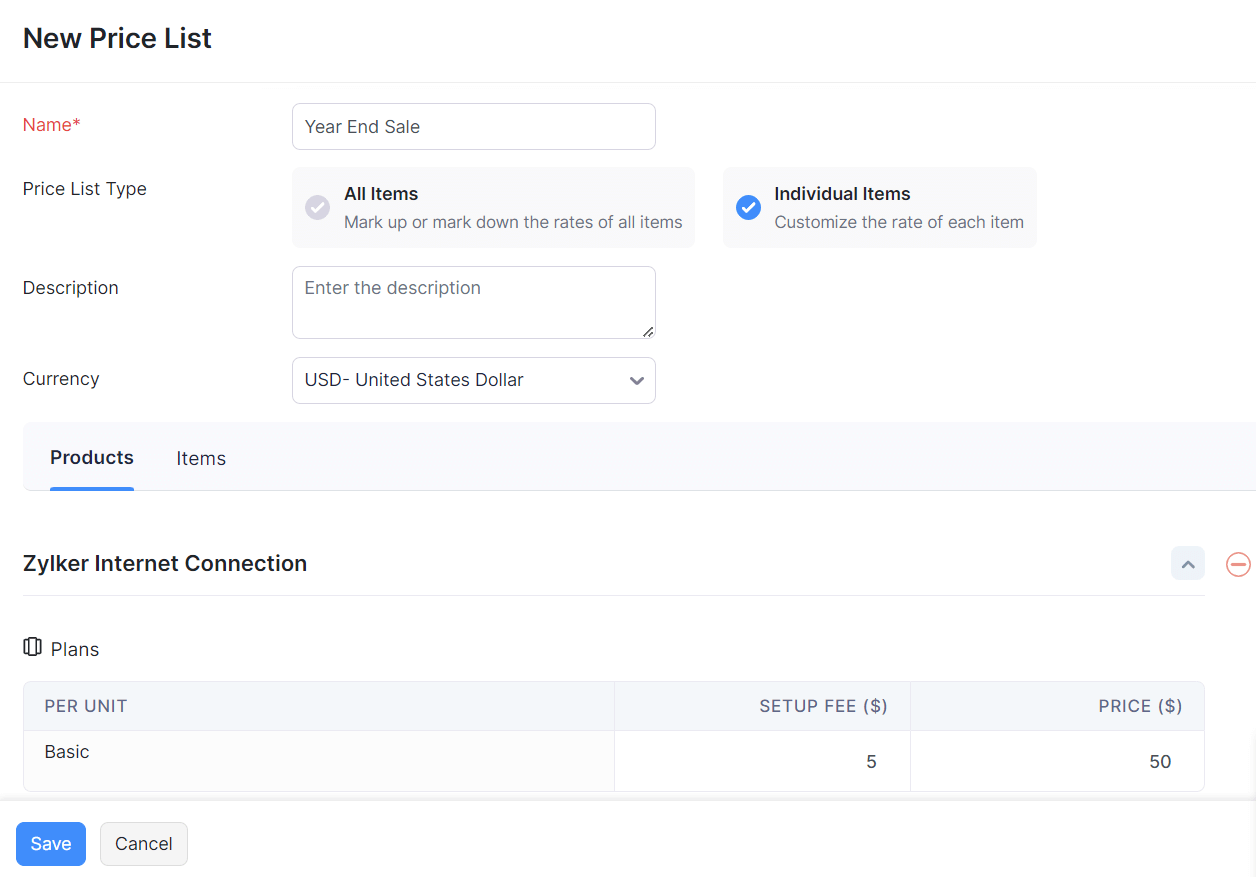 Set Volume Pricing