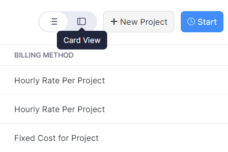 Card View Projects