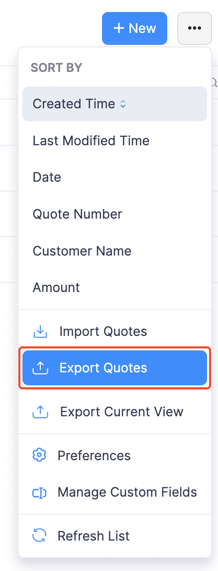 Export quotes