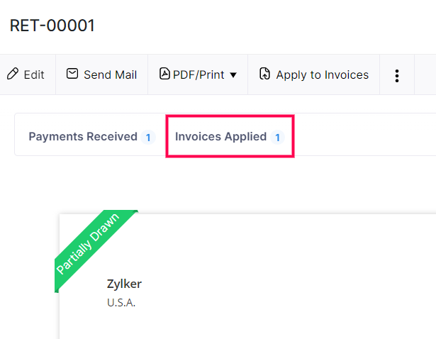 Invoice Applied