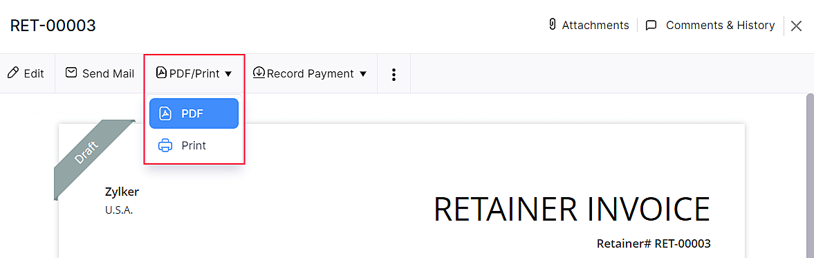 Download Retainer Invoice