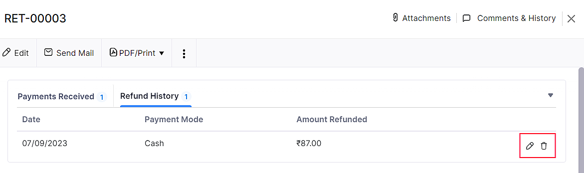 Refund History