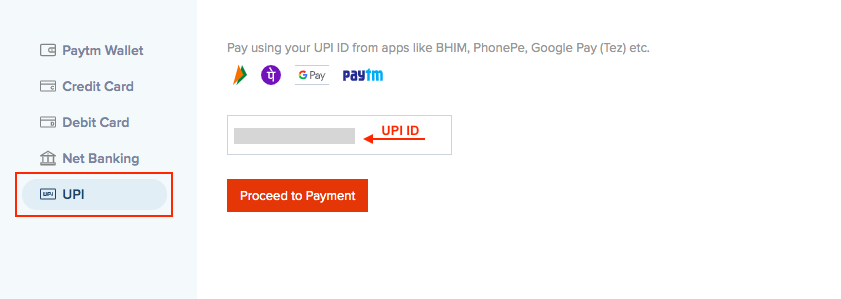 Pay Via UPI