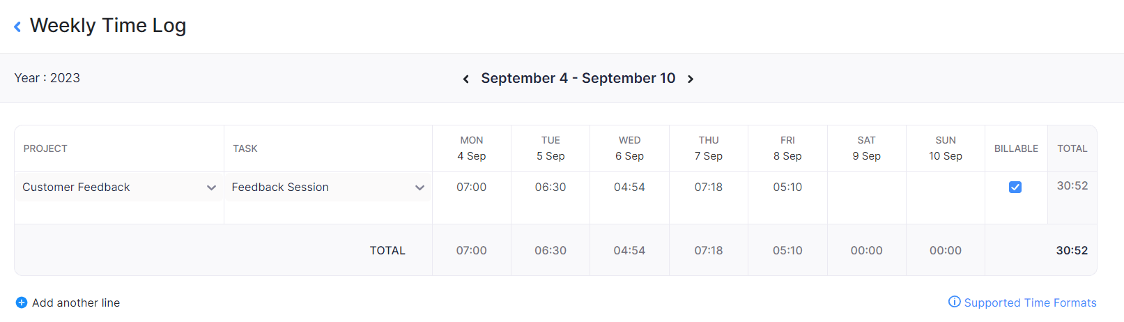 Weekly Timesheet