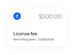 Subscription billing description in a card form