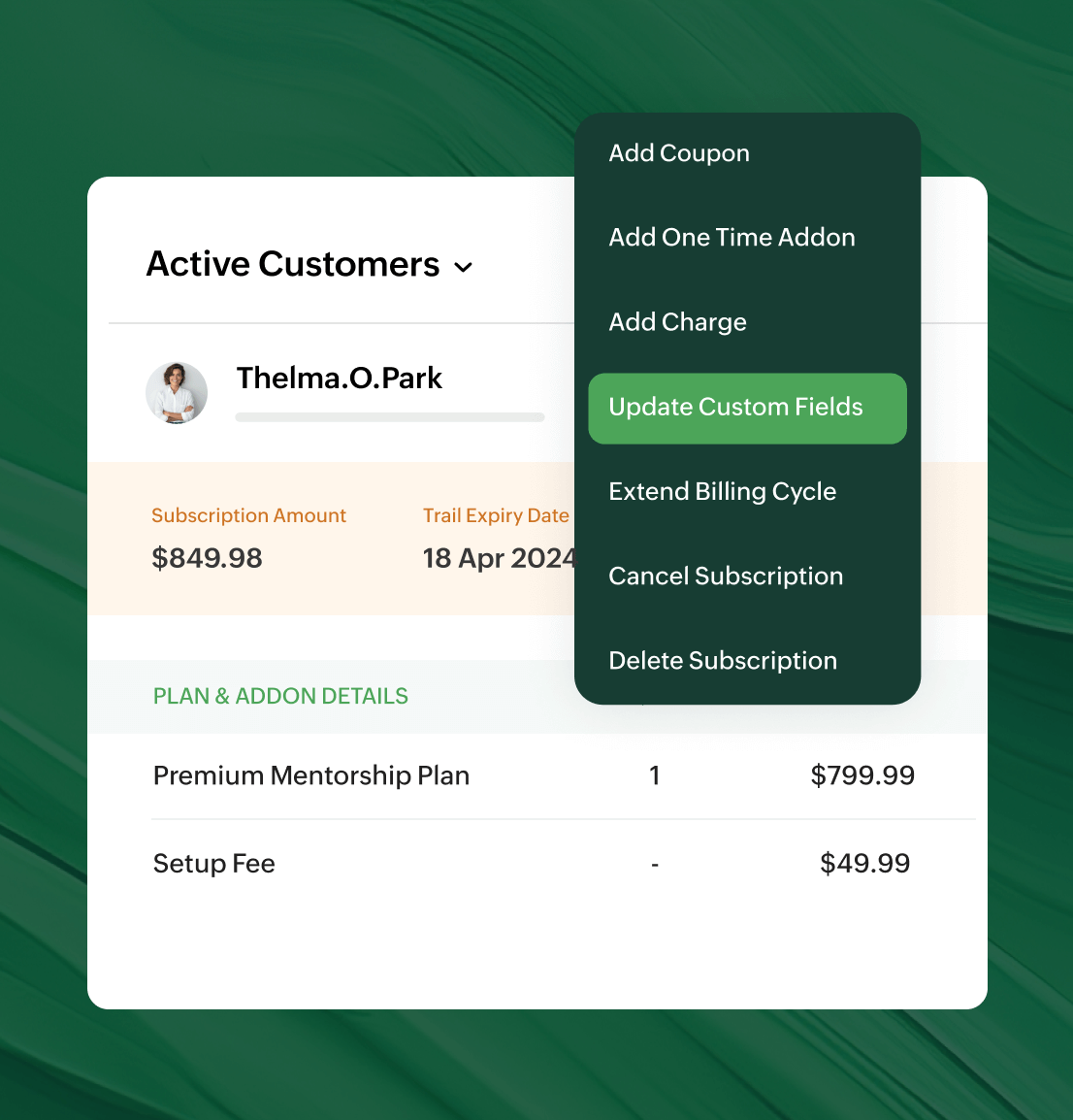 Membership management software | Zoho Billing
