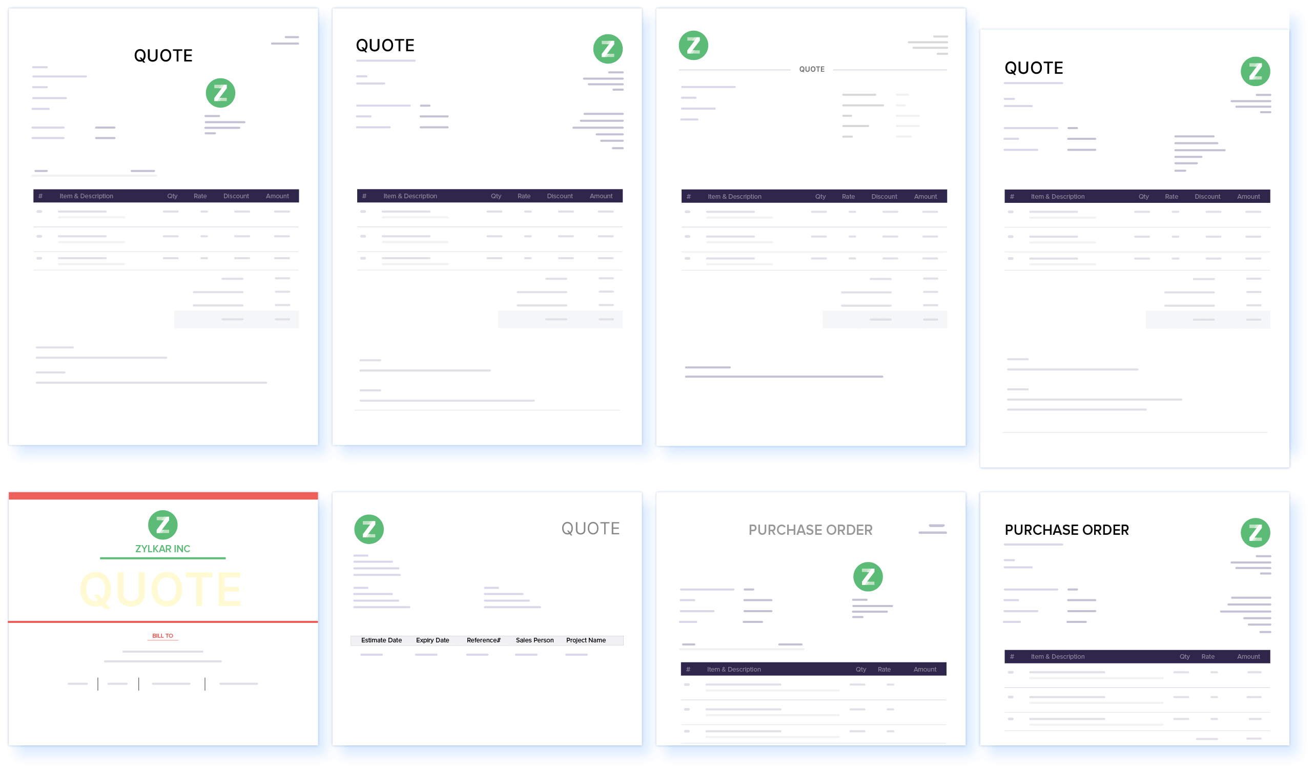 Custom Zoho Invoice Template