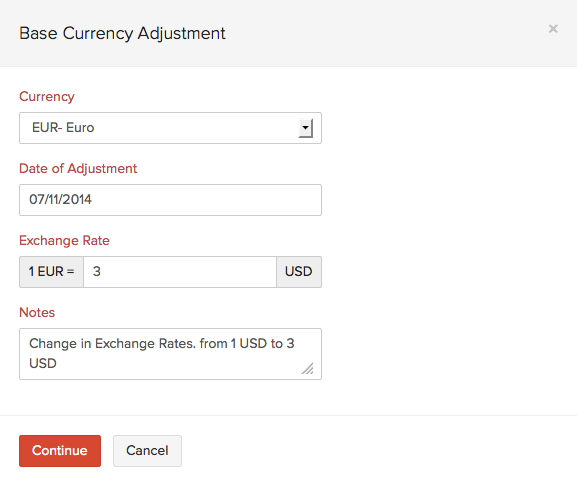 Base Currency Adjustments