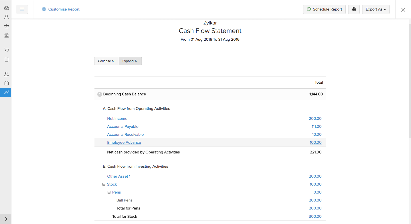 Operating Chart Of Accounts