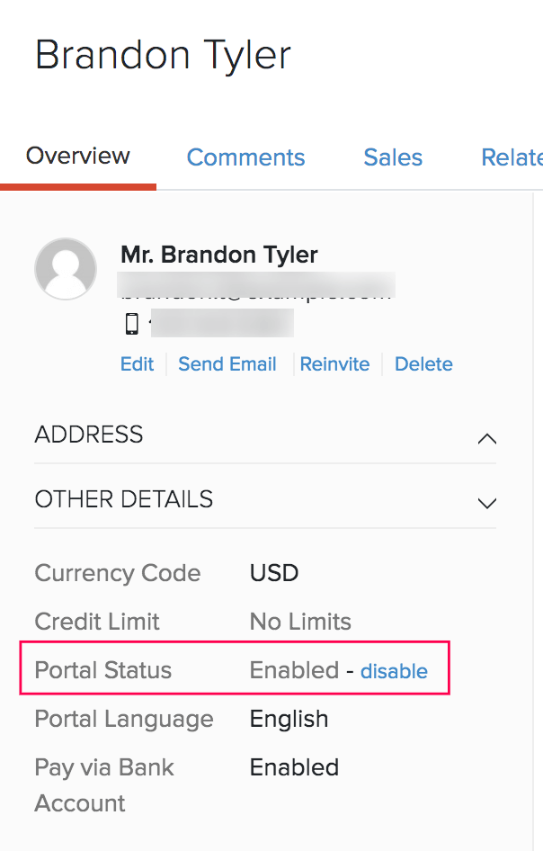 Disable Client Portal