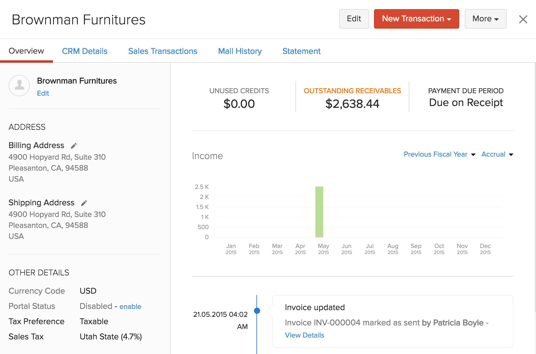 Contacts User Guide Zoho Books