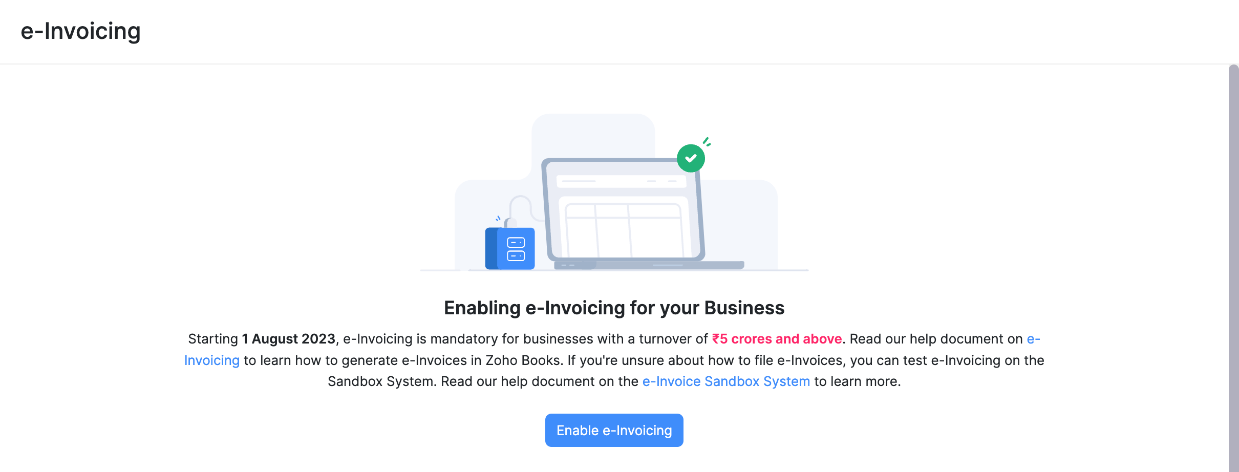 How e-Invoicing works in Zoho Books