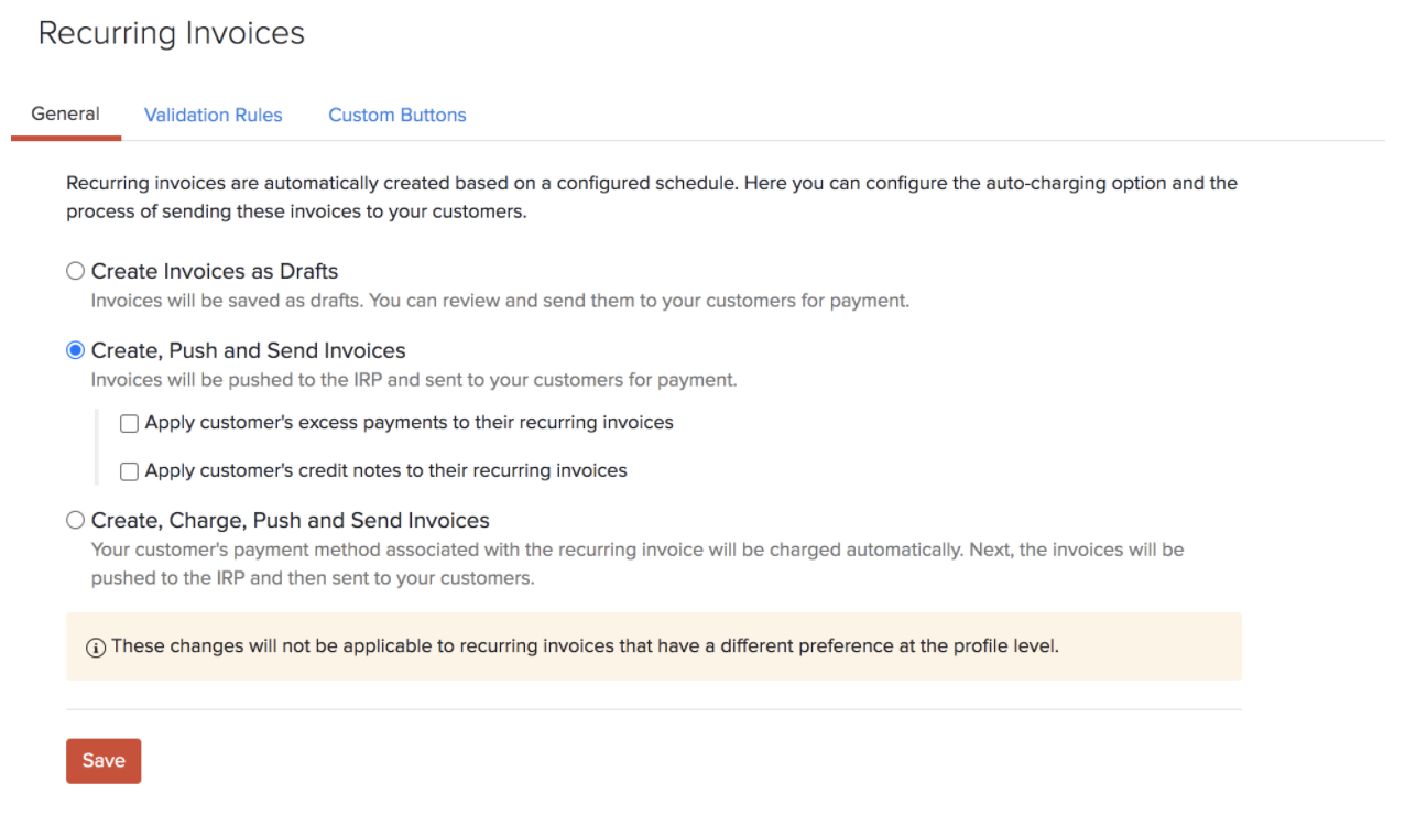 How e-Invoicing works in Zoho Invoice