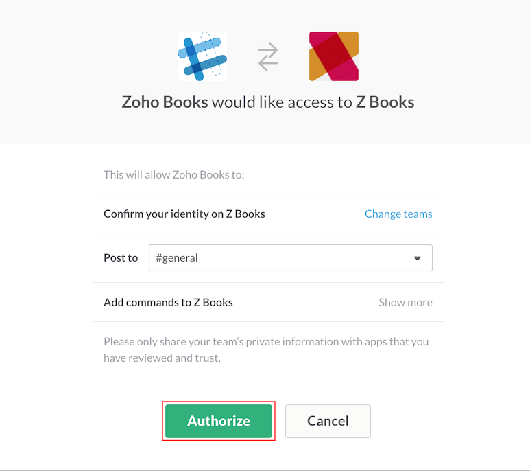 Zoho Books Slack Integration Help Zoho Books