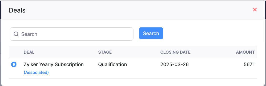 Associate Deal Pop-up