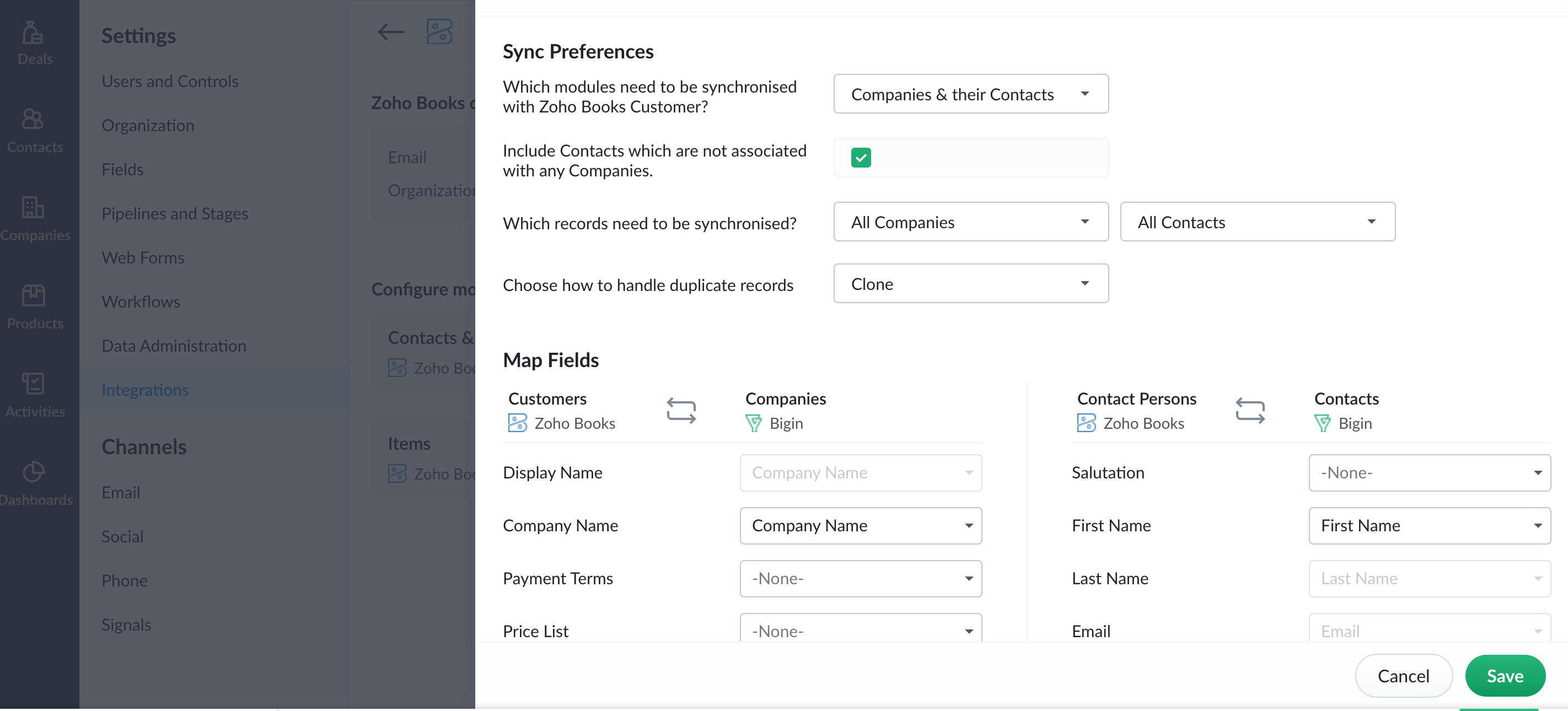 Configure Companies