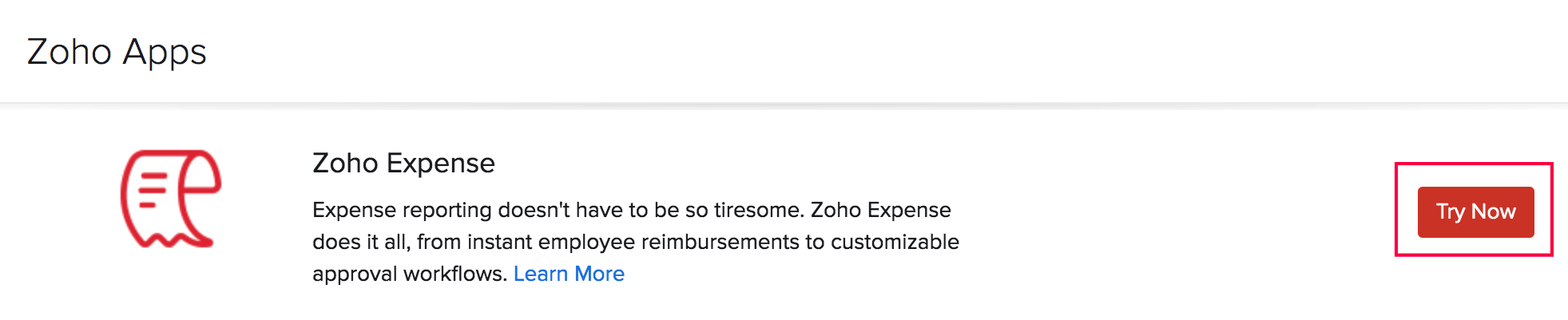 Connect Zoho Expense