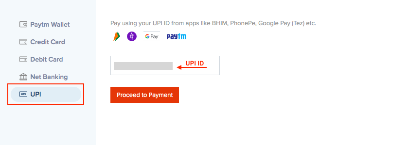 Pay via UPI