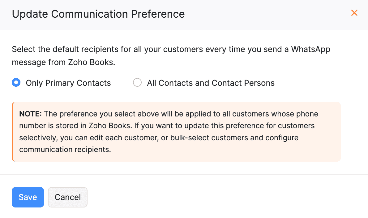 Update Communication Preference