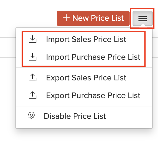 Import Price Lists