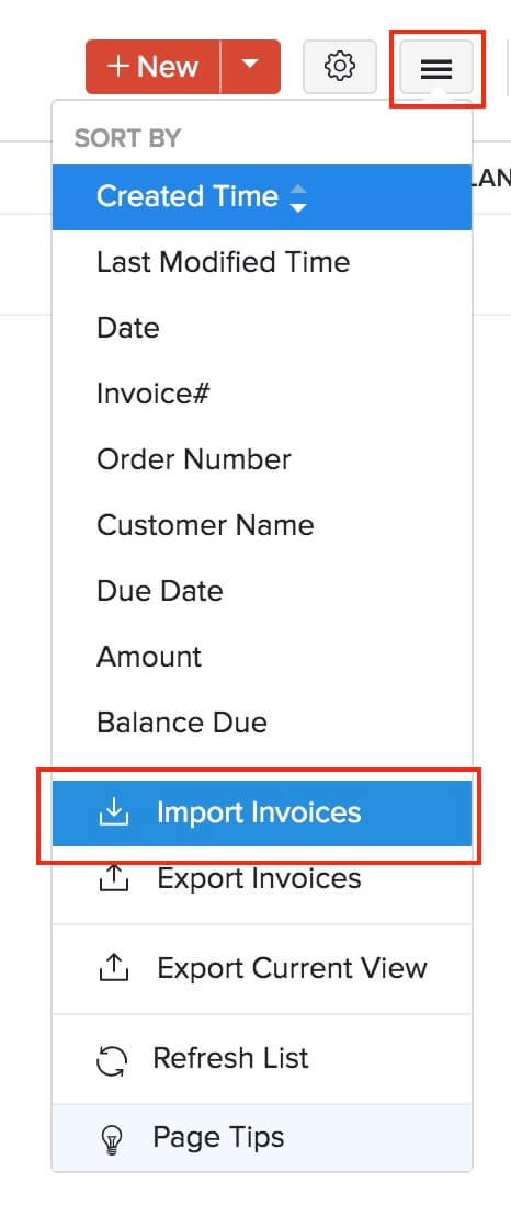 Import Invoices