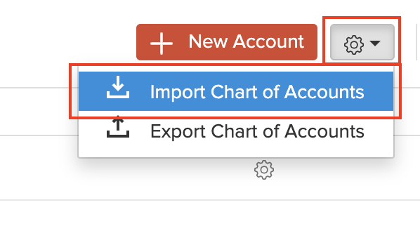 Import Chart of Accounts