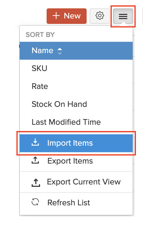 Import Items