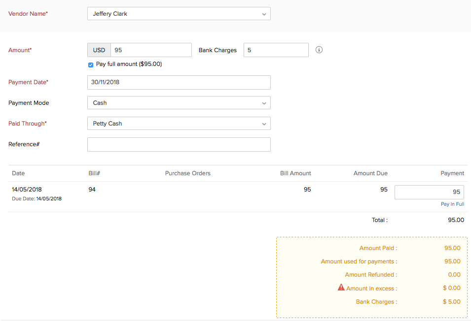 Payments Made Help Zoho Books