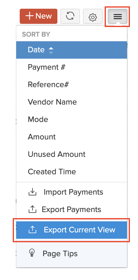 Export Current View