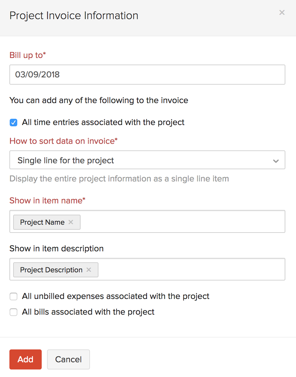 Invoice Projects