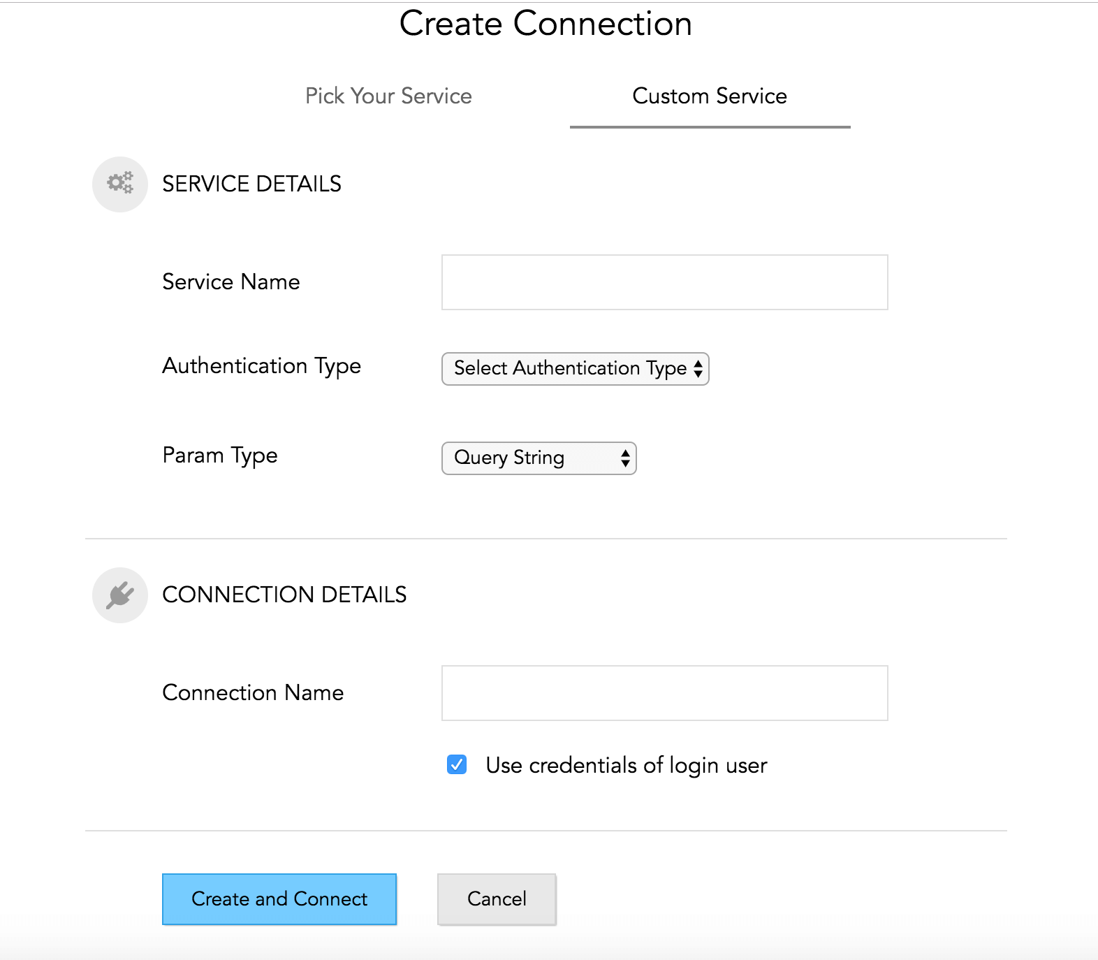 New Custom Connection