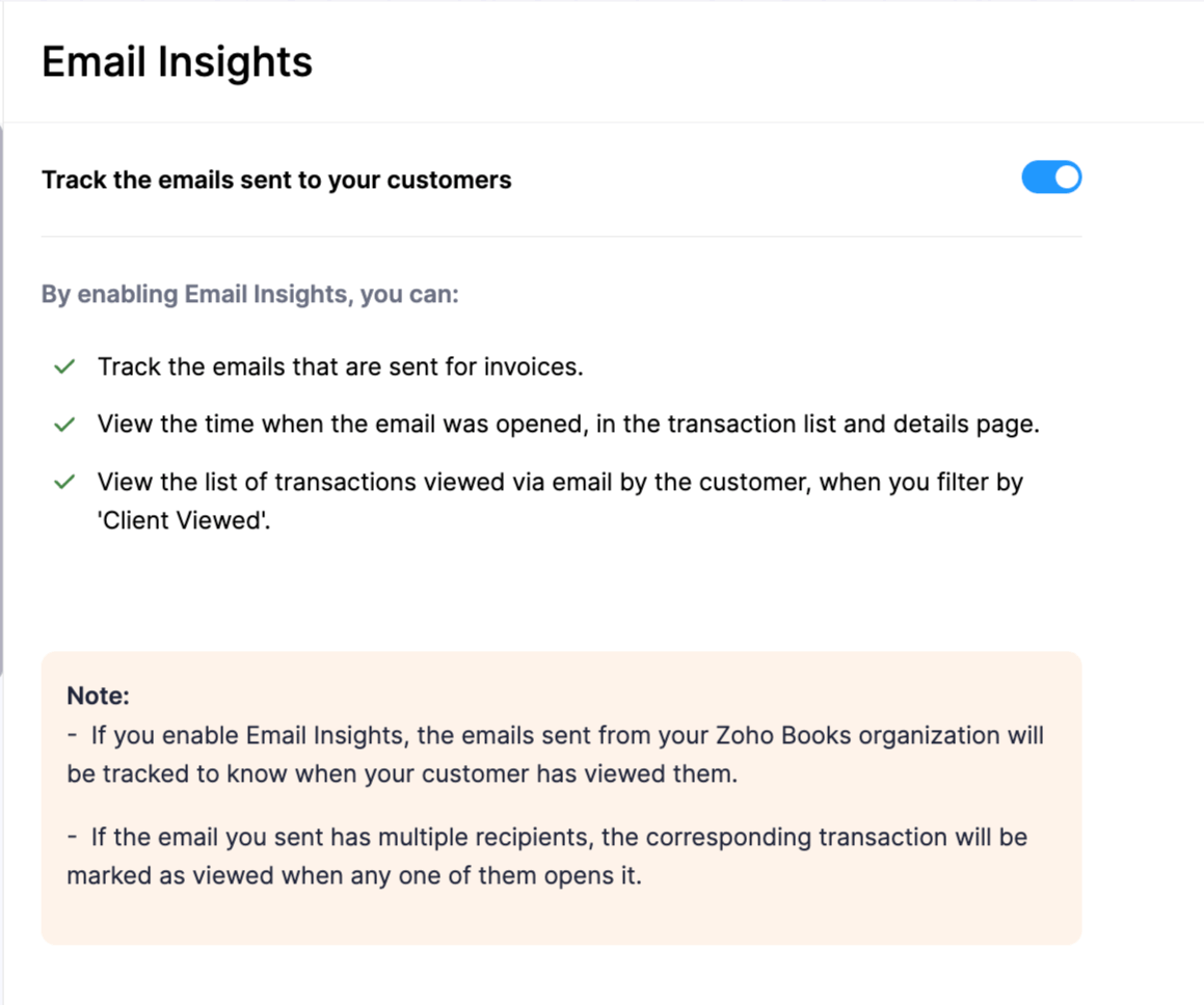 Enable Email Insights