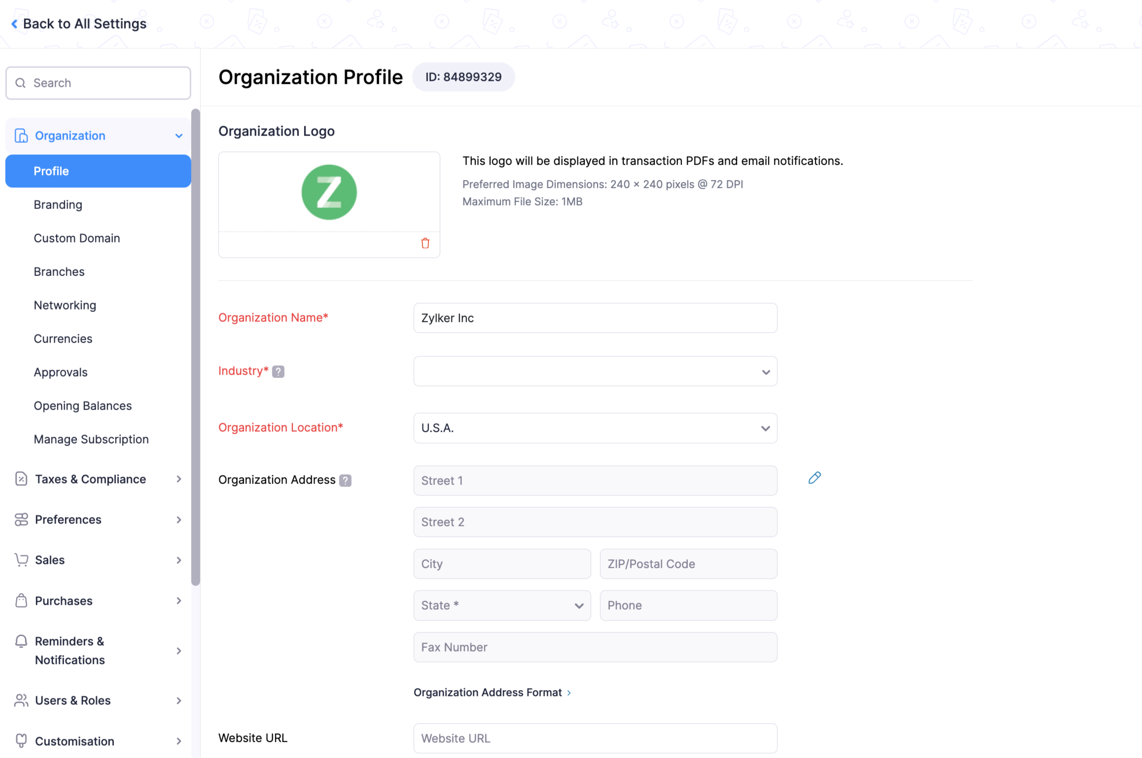 Organization Profile