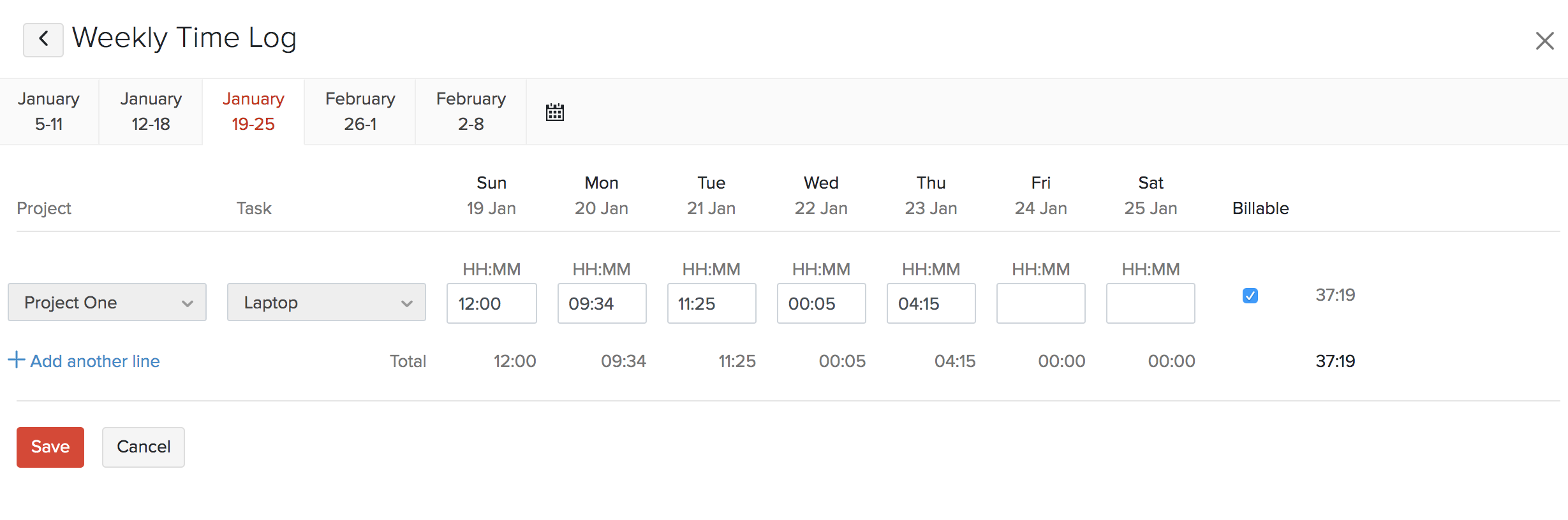 Weekly Timesheet